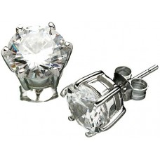 18K G-Plated Sterling Silver 1ct CZ Earrings